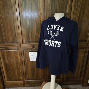 Navy Blue Sports Hoodie